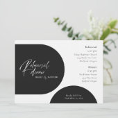 ミニマル白黒QRコード招待状 招待状 (スタンド正面)