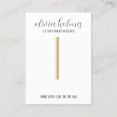 ミニマル白、ジュエリー名刺 名刺 (正面)