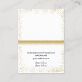 ミニマル白、ジュエリー名刺 名刺 (裏面)