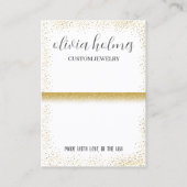 ミニマル白、ジュエリー名刺 名刺 (正面)