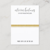 ミニマル白、ジュエリー名刺 名刺 (正面)