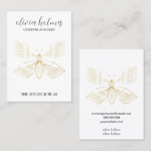 ミニマル白、ジュエリー名刺 名刺 (正面/裏面)