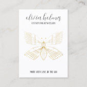 ミニマル白、ジュエリー名刺 名刺 (正面)