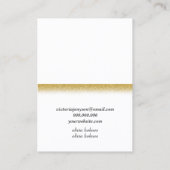 ミニマル白、ジュエリー名刺 名刺 (裏面)
