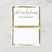 ミニマル白、ジュエリー名刺 名刺 (正面)