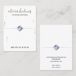 ミニマル白、ジュエリー名刺 名刺