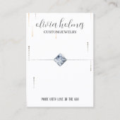 ミニマル白、ジュエリー名刺 名刺 (正面)