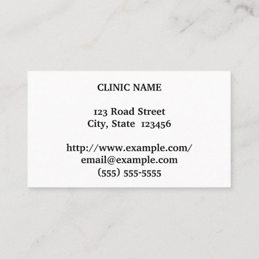 ミニマル眼科医の名刺 名刺 (裏面)