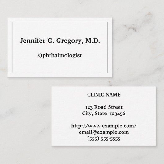 ミニマル眼科医の名刺 名刺 (正面/裏面)