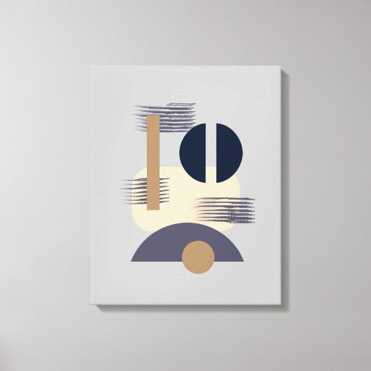 ミニマル瞑想的モノクロキャンバスアート キャンバスプリント (正面)