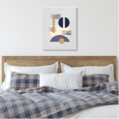 ミニマル瞑想的モノクロキャンバスアート キャンバスプリント (インサイチュ (寝室))