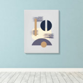 ミニマル瞑想的モノクロキャンバスアート キャンバスプリント (インサイチュ (ウッドフロア))