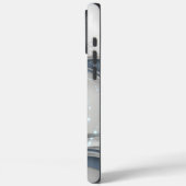 ミニマル石板ブルーウェーブデザイン、カスタマイズ Case-Mate iPhoneケース (裏面 / 左)