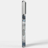 ミニマル石板ブルーウェーブデザイン、カスタマイズ Case-Mate iPhoneケース (裏面 / 右)