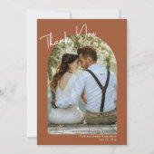 ミニマル砂漠テーマテラコッタサンキューカード 招待状 (正面)