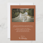 ミニマル砂漠テーマテラコッタサンキューカード 招待状 (裏面)