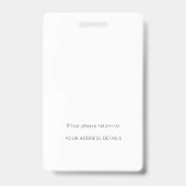 ミニマル社員の写真ID名ロゴホワイト バッジ (裏面)