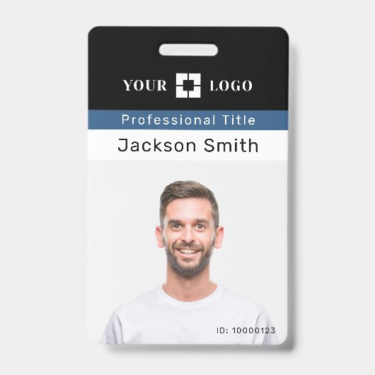 ミニマル社員名カスタム前と写真 バッジ (表面)