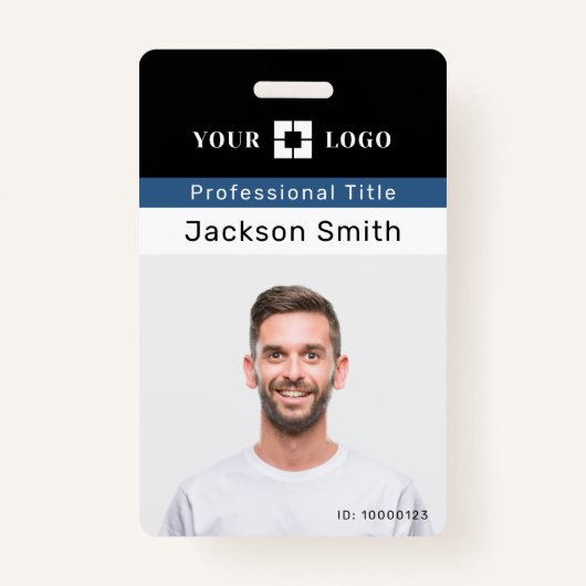 ミニマル社員名カスタム前と写真 バッジ (正面)