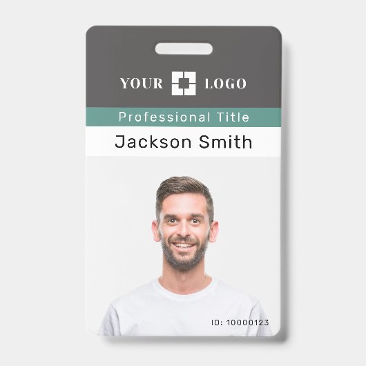 ミニマル社員名カスタム前と写真 バッジ (正面)