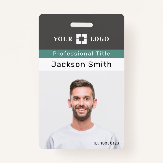 ミニマル社員名カスタム前と写真 バッジ (正面)