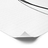 ミニマル禅リーフ日本の – インクアートプリント ポスター (コーナー)