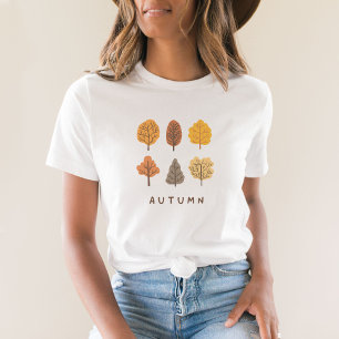 ミニマル秋の木Tシャツ Tシャツ