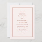 ミニマル秋クリームアンドテラコッタ結婚ズ 招待状 (正面)