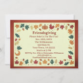 ミニマル秋フレンドリーカスタムギビング名刺 シーズンカード (正面)