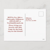 ミニマル秋フレンドリーカスタムハガキ シーズンポストカード (裏面)