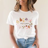 ミニマル秋フローラTシャツ Tシャツ