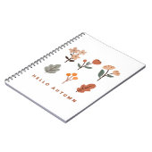 ミニマル秋花模様 ノートブック (左側)