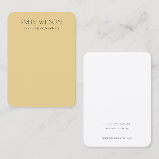 ミニマル空白のシンプルジュエリー表示 名刺 (正面/裏面)