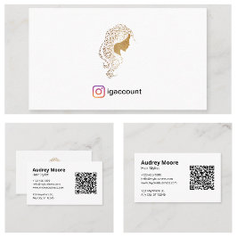 ミニマル空白のリストホワイト美容師 名刺