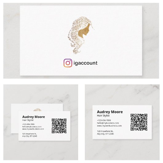 ミニマル空白のリストホワイト美容師 名刺