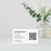 ミニマル空白のリストホワイト美容師 名刺 (スタンド正面)