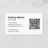 ミニマル空白のリストホワイト美容師 名刺 (正面)