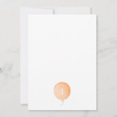 ミニマル第1の誕生日招待状 招待状 (裏面)