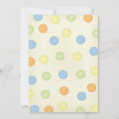 ミニマル第1誕生日男女兼用可愛い点 招待状 (裏面)