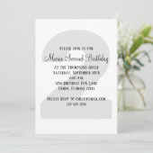 ミニマル第2誕生日男女兼用テンプレート 招待状 (スタンド正面)