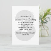 ミニマル第3誕生日 男女兼用 招待状 (スタンド正面)