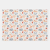 ミニマル紅葉 – 秋のエレガンス ラッピングペーパーシート (正面3)