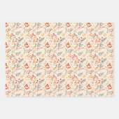 ミニマル紅葉 – 秋のエレガンス ラッピングペーパーシート (正面)