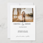 ミニマル紅葉, 2写真デートを保存 招待状 (裏面)