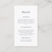 ミニマル紋付シンプルき結婚詳細囲い エンクロージャーカード (正面)