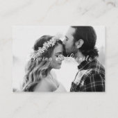 ミニマル素晴らしシンプルVibes Scriptの結婚Webサイト エンクロージャーカード (裏面)