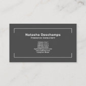 ミニマル素晴らしリストブラックビジネスカード 名刺 (裏面)