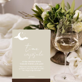 ミニマル素朴な赤ちゃんシャワー時間カプセルのサイン ポスター