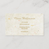 ミニマル素朴アンティークプロフェッショナル 名刺 (裏面)