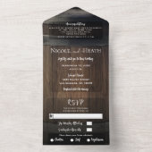 ミニマル素朴カントリーバレル結婚バーンズ オールインワン招待状 (内側)